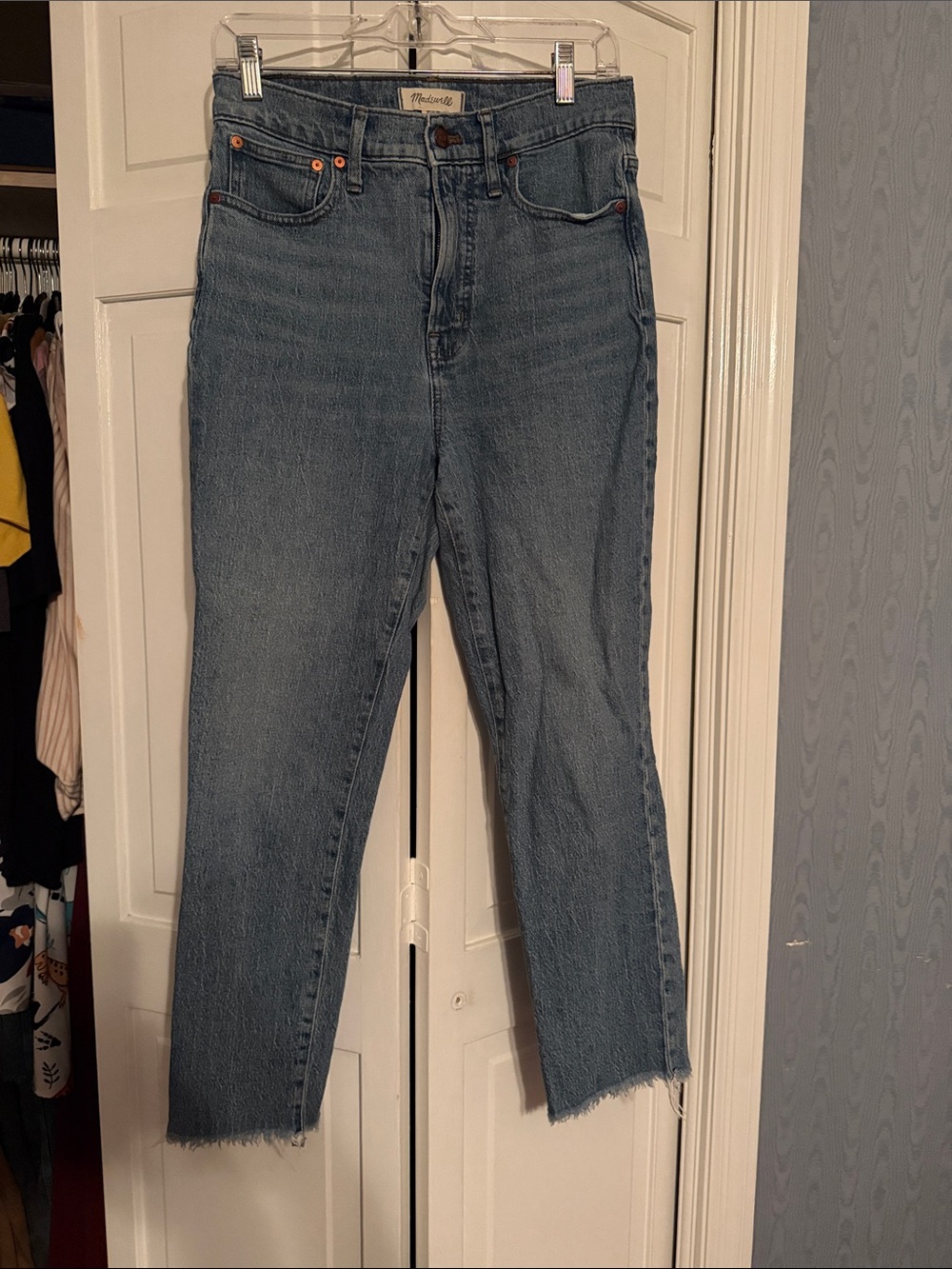 Madewell Straight Leg Jeans in Light Blue Denim